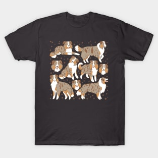 Minature american shepherd dog illustration T-Shirt